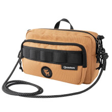 Qunature Bolso Bandolera de 2,5 L, Pequeño, Impermeable, Ligero, Informal, Tipo Riñonera, Color Caqui.