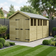 7 x 14 Apex Shed Tanalised (Double Door, With Windows)