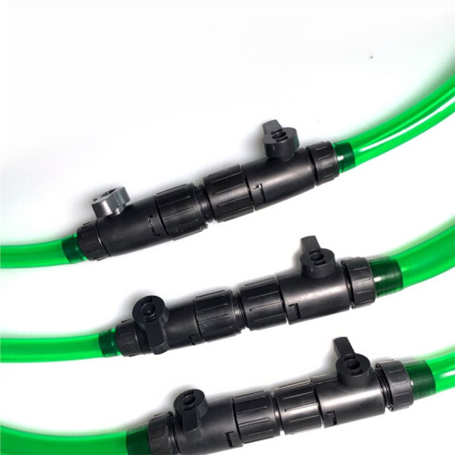 Aquarium Quick Release Connector - Double Tap Control Valve for Fish Hose Pipe 1