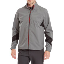 (L, Charcoal) Footjoy Mens HydroLite X Waterproof Stretch Breathable Packable Golf Jacket