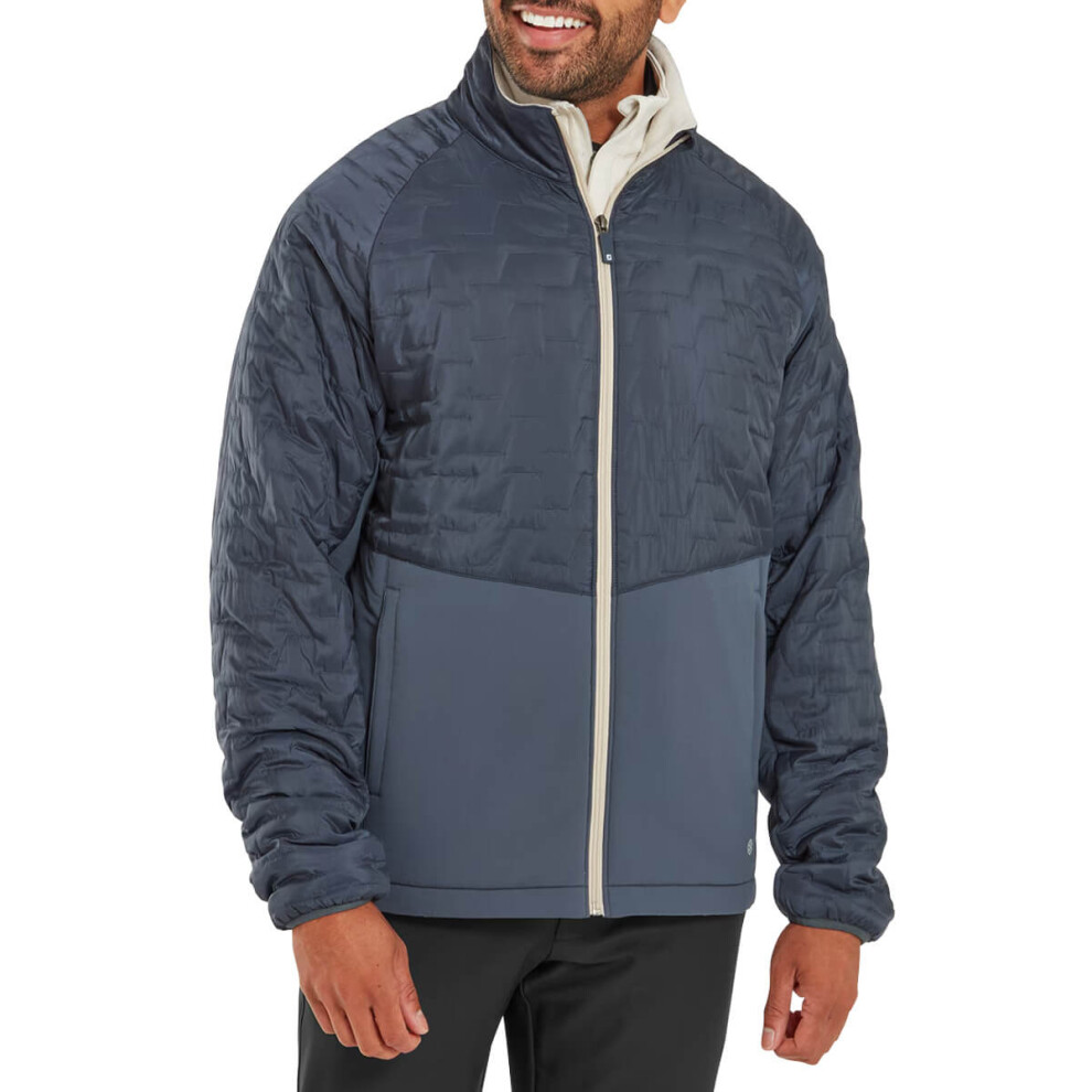 Footjoy (M, Charcoal Stone) Mens Thermoseries Insulated Windproof Water Resistant Golf Jacket