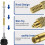 Threaded Inserts Soldering Tips Set,80W LED Temperature Adjustable Soldering Iron with 130 Pieces Thread Inserts Eu Plug 4