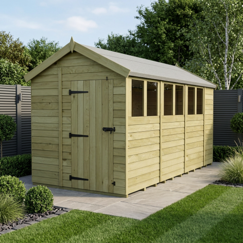 7 x 14 Apex Shed Tanalised (Single Door, With Windows)