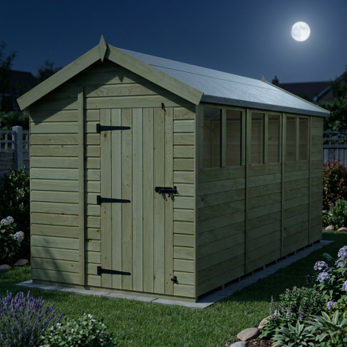 7 x 14 Apex Shed Tanalised (Single Door, With Windows) 2