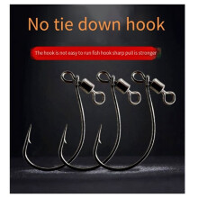 Bait Fishing Reverse Fish Hooks Reinforced Fish Hooks Quick Bait Fish Hooks for Carp, Bass, Perch, Catfish No.3