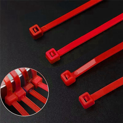 100pcs Plastic Nylon Cables Zip Ties Multi-Purpose Self Locking Cord Cable Ties Strap Fastening Loop Reusable Wire Wrap 1