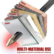 10-Piece Multi-Material Drill Bit Set with Hex Shank Extension Bars and Socket Adapter
