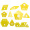 Set of 12 Patchwork/English Paper Piecing Quilt Template Set,Hand Sewing Template Diamond Triangle Patchwork Tool 1