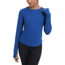 Damen Thermo-Sport-T-Shirt für Laufen, warm, elastisch, navy, S — damen termo t-shirt, damen sportbekleidung