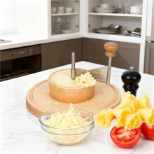 Cheese Curler Wheel with Lid,Stainless Steel Cheese Curler Flower Maker Wheel Slicer, Blade Cheese&Chocolate Shaver