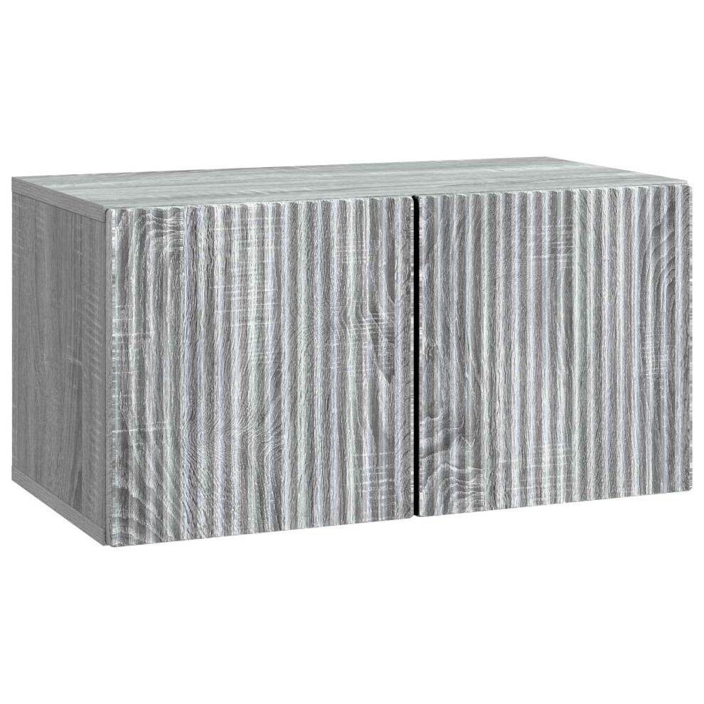 Vidaxl Wall-Mounted Tv Cabinet Grey Sonoma 59.5 X 31 X 30 Cm