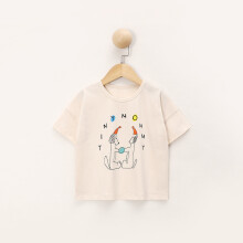 (Pink,130cm)Unisex Baby Short Sleeve Tee With Soft Cotton Material For Warm Weather Play