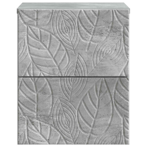 VidaXL vidaXL Wall-Mounted Bedside Cabinet 2 pcs Concrete Grey 1
