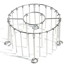 Air Fryer Grill Skewer Rack, Stainless Steel BBQ Kabob Set, 24Vertical Meat Skewers with Round Hanging