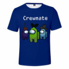 (Blue,XL)Camiseta Among Us Game Imposter Crewmate masculina feminina adulta manga curta