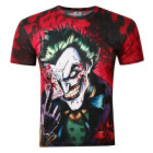 (3XL)The Dark Knight Clown Joker Batman 3d Tops Round Neck Short Sleeve T Tee Shirt