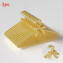 (Rose Gold A)Little Doraemon Plastic Hanger With Pearl Bow For Clothes Storage And Use Home