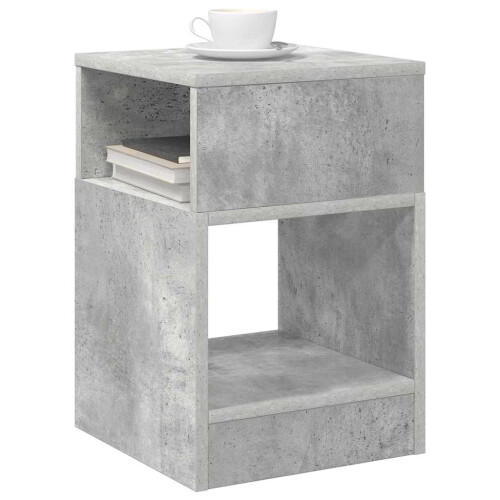 VidaXL vidaXL End Table Concrete Grey 30.5 x 30 x 45 cm Engineered Wood 1