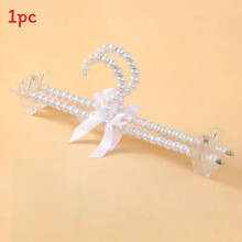 (White 32cm)Anna Princesa Perchas de Vestido con Clips Decorativos para Ropa y Accesorios Infantiles