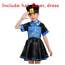 (Blue Girl,M)Unisex Zombie Cosplay Outfit With Belt And Yellow Patches For Themed Cosplay And Parties Halloween