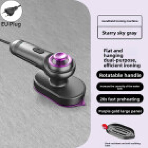 (Gray EU)Foldable Handheld Steamer With Quick Heating For Travel And Home Garment Use