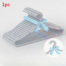 (Blue B)Appendiabiti Little Doraemon in plastica con fiocco di perle per riporre e usare vestiti casa