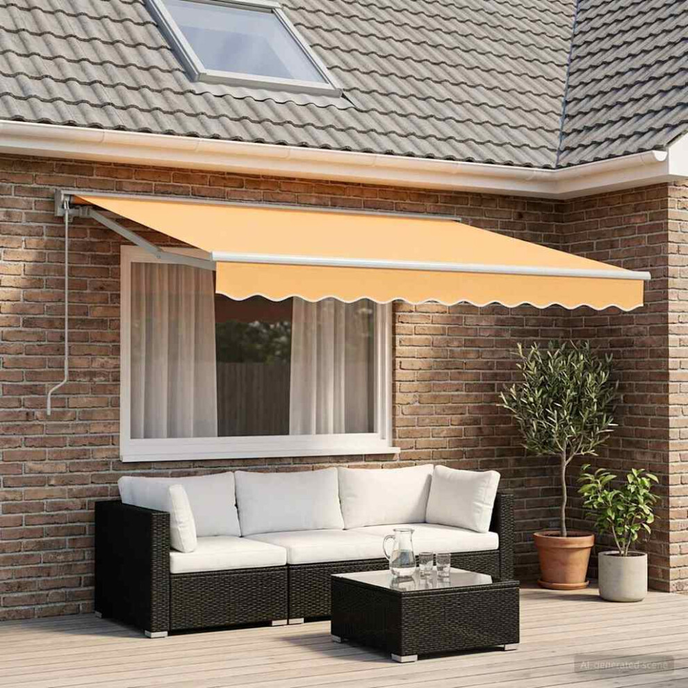 Vidaxl Manual Retractable Awning Sand 3 X 2.5 M