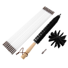 Kit Pulitore di Sfiato per Asciugatrice 12 Piedi, Flessibile un 9 Aste Kit di Pulizia per Condotto un Secco Spazzola Spazzacamino con Spazzola per