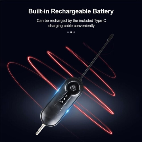 UHF Wireless Lavalier Microphone 50M Effect Transmission for Smartphone Vlog Video Recording Interview Live Streaming 2
