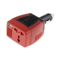 75W Inverter, USB Charging , 12V to 220V Car Adapter, Compact Design for Drivers, Travelers, Campers, Enthusiasts