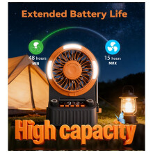 Multifunction Hand Crank Fan Radio,Emergency Power Bank, Speaker,Radio,LED Light for Camping Outdoor Emergency