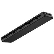 TEUCER Adaptateur de Hub de Ventilateur LP-10 ARGB/PWM avec Contrôleur ARGB 2 en 1, Hub de Répartition de Ventilateur PWM à 10 , Synchronisation