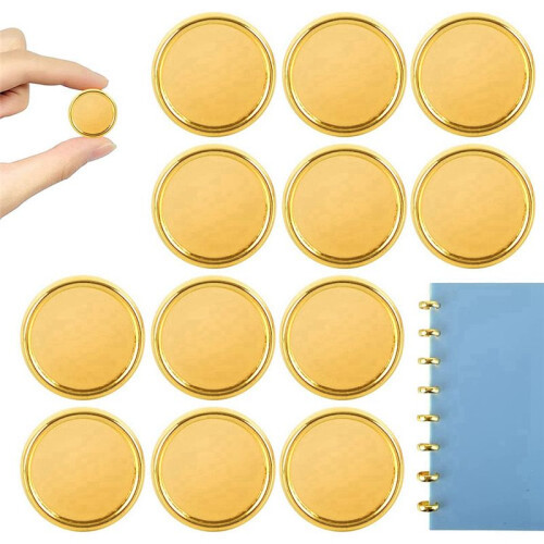 20 Pieces Gold Discs Binder Rings Plastic Book Binding Discs for Notebook and Planner Scrapbooking (Gold) 1