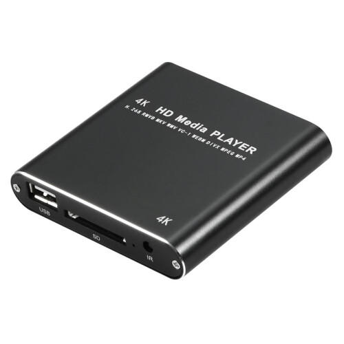 HD Video Player 4K High Resolution  Streaming Media Player for HD Multimedia Interface AV USB Storage Cards EU 1