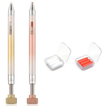 Ferramenta para Aplicação de Strass, 2 Canetas de Pintura de Ponta Dupla com Cera, Caneta de Metal Recarregável para Pontilhismo, Aplicador A