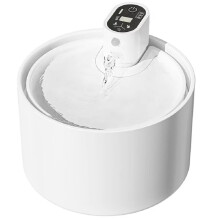2.3L Automatic Ceramic Cat Water Fountain Wireless Pet Water Dispenser with Temperature & Water Level Display Pets Bowl