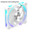 12CM Computer Case Cooling Fan ARGB Light Synchronization PWM Intelligent Temperature Control Silent Fan Black 1