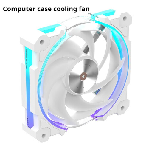 12CM Computer Case Cooling Fan ARGB Light Synchronization PWM Intelligent Temperature Control Silent Fan Black