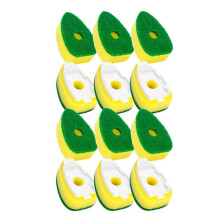 12 Pcs Dish Wand Refills Sponge with Hole,Non Scratch Dishwand Refill Heavy Duty Replacement ,Soap Control