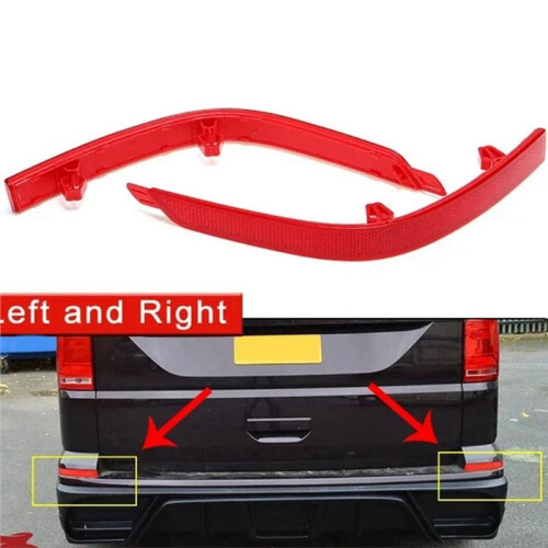 1 Pair LED Rear Bumper Reflector Light for  T6 Transporter Multivan 7E0945105E 7E0945106E 2