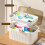 Portable First Aid Storage Clear 2 Tiers Plastic Medicine Storage Box  Capacity Emergency 3