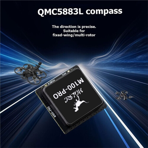 HGLRC M100 PRO GPS Chip B101 10Th Generation Protocol Chip QMC5883L Compass for FPV Racing Freestyle Drones 2