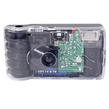 Appareil Photo Jetable Transparent Style Vintage 35 mm avec Flash et Cordon, Idéal pour les Cadeaux, les Fêtes et les Voyages.
