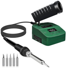 Lötkolben für  18V Home And Garden PBA Akku, Schnellheizende Lötstation mit Digitalanzeige und USB Typ-C-Anschluss