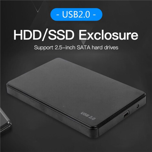 USB 2.0 Plastic Hard Disk HD Enclosure Super Speed for Windows Enclosure 2.5 Inch  SSD HDD Mobile Case 2