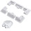 Solar Panel Corner Mounting Brackets Kit Vehicle Roof Mount Caravan Boat RV 7pcs 1