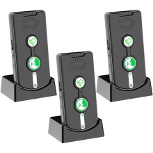 Interphone Bidirectionnel pour la Maison, Système D'Interphone Sans Fil avec Réglage Du Volume et des Sonneries, Rechargeable, Lot de 3,B