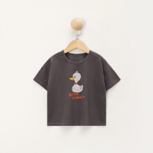 (Dark Gray,90cm)T-shirt unisexe bébé manches courtes avec matière coton doux pour jeu chaud temps