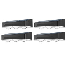 Lot de 4 Lampes Solaires LED Étanches pour Clôture Extérieure, Idéales pour Terrasse, Escalier, Patio ou Clôture de Jardin