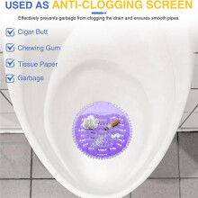Pantalla Desodorizante para Urinario con 100 Guantes 3D Wave, Protección Antisalpicaduras y Contra Olores, 4 Fragancias, Alfombrillas para Urinario
